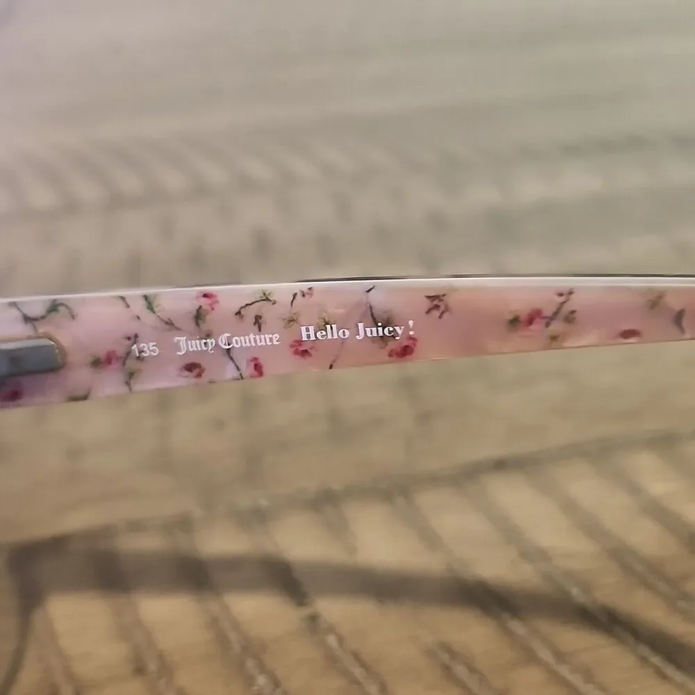FRAMES ONLY Juicy Couture JU 136 0L76 Tortoise Pink Rectangular Eyeglasses 135